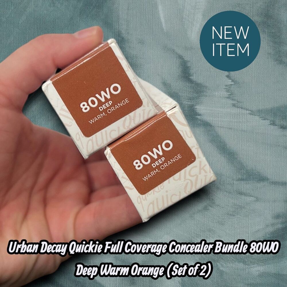 New Urban Decay Quickie Full Coverage Concealer Bundle 80WO Deep Warm Orange (Se - Picture 2 of 9